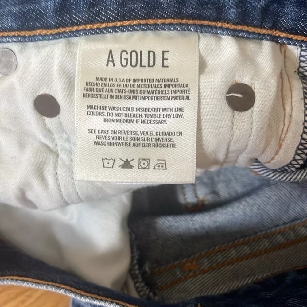 Agolde Women's Straight Leg Jeans in Dark Blue - Picture 7 of 9
